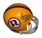 Autographed Sonny Jurgensen Washington Redskins Yellow Throwback Mini Helmet Inscribed HOF 83