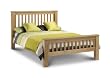 Amsterdam Oak, 5ft King Size, Contemporary High Quality OAK Wood Bed with MEMORY FOAM MATTRESS by Happy Beds