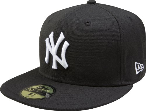New York Yankees Black with White 59FIFTY Fitted Cap
