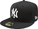 New York Yankees Black with White 59FIFTY Fitted Cap