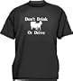 Don't Drink Or Drive Amish Horse Carriage Logo Men's Tee Shirt Medium-White LONG SLEEVE