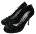 Balmoral Satin Pumps Rüschen Schwarz (P51n)