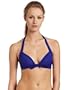 Calvin Klein Women's Dot Print Retro Bra Swimsuit Top,Sapphire,36D
