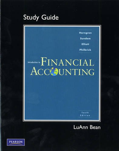 Study Guide for for Introduction to Financial Accounting