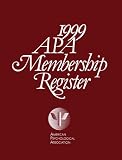 1999 Apa Membership Register (Apa Membership Register//American Psychological Association)