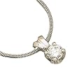 Diamond Platinum Solstice Solitaire Pendant With Snake Chain