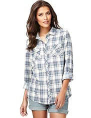 Indigo Collection Pure Cotton Double Face Checked Shirt