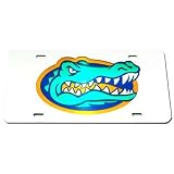 Florida Gators White Gator Head Mirror License Plate