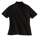 Ladies Short Sleeve Performance Honeycomb Mock Neck