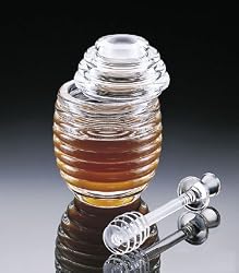 Acrylic Beehive Honey Jar with Server