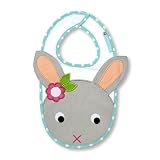 Olive&Moss - BUB-BUN - Bavoir - Betty le Lapin - Turquoise Clair / Blanc / Rose - 0-24 monthspar Olive&Moss