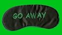 Schlafmaske, Augenmaske mit Stickerei: GO AWAY (geh´ weg)