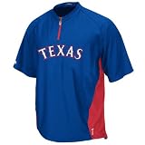 Texas Rangers Authentic Triple Peak Convertible Cool Base Gamer Jacket by Majestic Select Size: Small