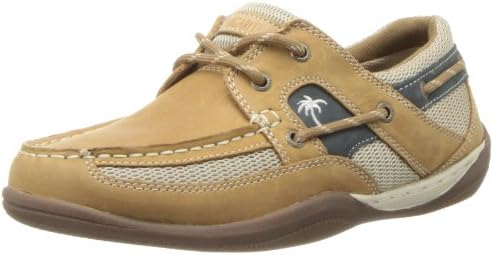 Margaritaville Footwear Men's Speedboat Lace Oxford, Wet Sand/Navy, 13 M US