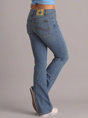 New Orleans Saints Women's Cheerleader Boot Jeans - Medium Wash 6x33
