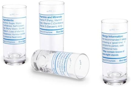 Nutrition Shot Glasses - Set of 4