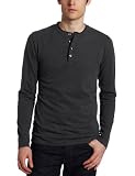 French Connection Men's Contrast Sneezy Long Sleeve Henley Shirt