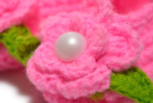 Trendyline Pink Baby Newborn Girls Knitted Crochet Shoes Booties Socks