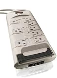 Philips GBR8PDL 8-Outlet Double Strip Surge Protector with 8-Foot Cord