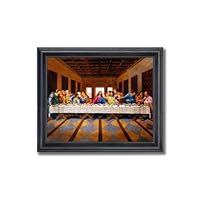 Jesus Christ The Last Supper Religious Picture Framed Art Print