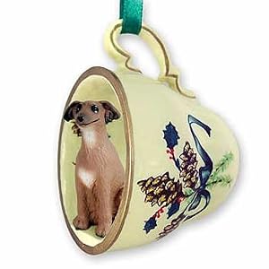 Click to buy Italian Christmas decorations : Italian Greyhound teacup tree ornament. from Amazon!