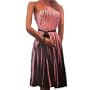 Stripe Cocktail Dress (Large, Baby Pink)