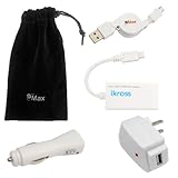 iKross Micro USB Male to HDMI Female MHL Adapter + USB Car Charger + USB Ho ....