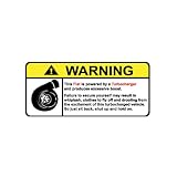 Fiat Warning Turbocharger, Warning decal, sticker 