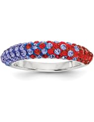 Sterling Silver Swarovski Elements Lawrence Spirit Domed Ring