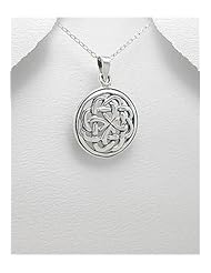 Celtic Pendant Necklace In 92.5 Sterling Silver