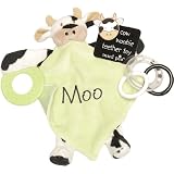 Mud Pie Baby EiEiO Teether Blankie, Cow by Mud Pie