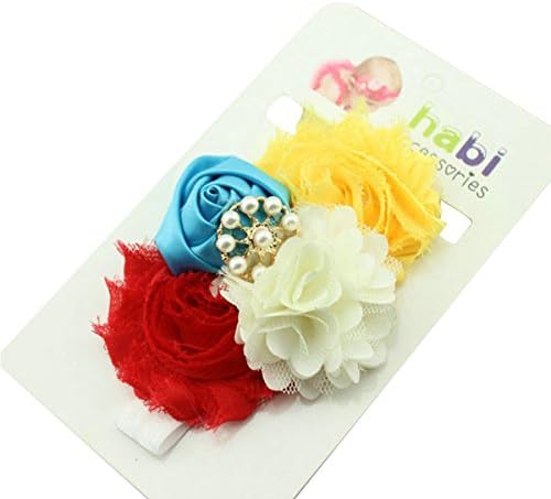 Baby Girl Fashion Fabric Elastic Headband Hairband Headband Queen (Yellow-red #5)