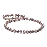Lavender Freshwater Pearl Necklace AAA Quality