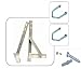 24 Inch T + K Galvanised Aerial Wall Brackets, 2 U Bolts By 