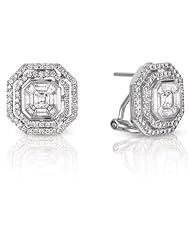 14k White Gold Diamond Earring, Best Quality Free Gift Box Satisfaction Guaranteed