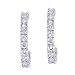 Jennifer Lopez Inspired C.Z. Diamond Hoop Earrings