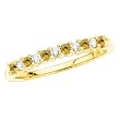 10K Yellow Gold 0.13 ct. Diamond with Alternating 1/4 ct. Citrine Anniversary Ring