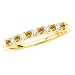 10K Yellow Gold 0.13 ct. Diamond with Alternating 1/4 ct. Citrine Anniversary Ring