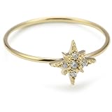 Mizuki 14k Ring 14k Charm Starburst Diamond Sm