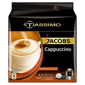 Tassimo Jacobs Cappuccino, 1er Pack (8 Portionen, 16 Discs)