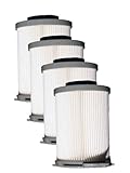 (4) Hoover Bagless WindTunnel Canister Pleated HEPA Vacuum Filter, Windtunnel Vacuum Cleaners, 59134033, HR-1845, S3755, S3765, S3765040 and S3755080, S3755-045, S3765-040.