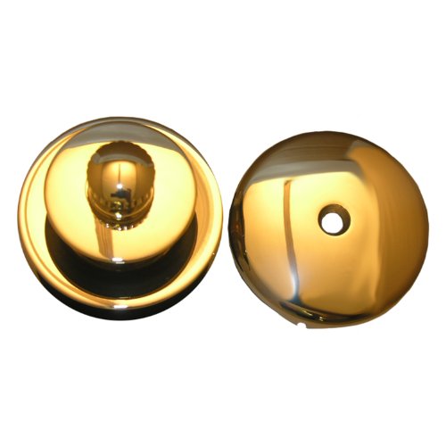 bathtub stoppers:Lasco 03-4895 Lift and Lock Stopper with Overflow Plate Bathtub Trim Kit, Polished Brass Finish