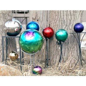 4 Inch Colored SS Gazing Globe Garden Ornament Garden Ornament