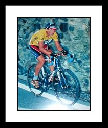 Lance Armstrong USA Cycling Framed 8x10 Photograph Tour de France Wall