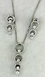 Earrings and Pendant Set 2.35k G.v.v.s Brilliant Diamonds on 18k White Made in Italy