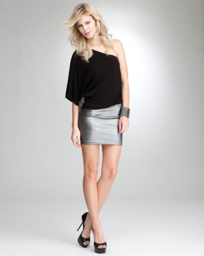Asymmetric Chain Fringe Dress - BLACK (XXS)