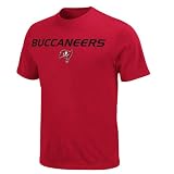 NFL Men's Tampa Bay Buccaneers Line Of Scrimmage IV Short Sleeve Tee (Bright Cardinal, Large)