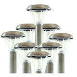 Stainless steel solar powered garden lights 8 pack from Ms