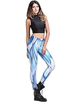 Ensasa Women'S Fashion Digital Print Muscle Print Spandex Strenchy Leggings