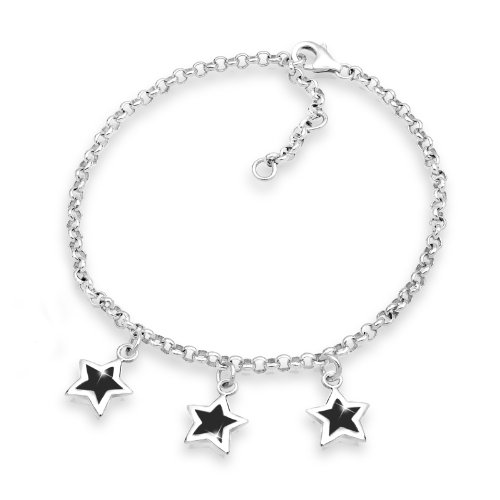 Elli Damen-Armband Schwarz 925 Silber L&auml;nge 19cm 02001464_19 Preisvergleich